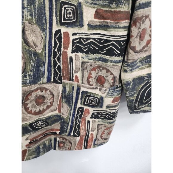 Vintage Summit Hill Womens Blazer Jacket Size 16 Tapestry Print One Button 90s - Picture 6 of 9